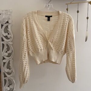 🪞 woven v neck cardigan